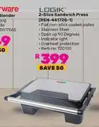 Game Logik 2 Slice Sandwich Press RSH-441725-1 offer