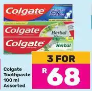 Game Colgate Toothpaste Assorted-For 3 x 100ml offer
