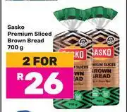 Game Sasko Premium Sliced Brown Bread-For 2 x 700g offer