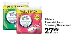 Oxford Freshmarket Lil-Lets Essential Pads Scented/Unscented offer