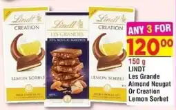 DB Cash And Carry LINDT Les Grande Almond Nougat Or Creation Lemon Sorbet offer