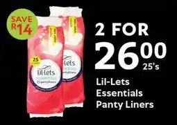 Oxford Freshmarket Lil-Lets Essentials Panty Liners offer