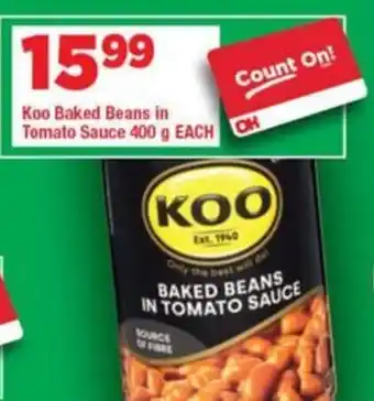 OK Foods Koo Baked Beans in Tomato Sauce offer