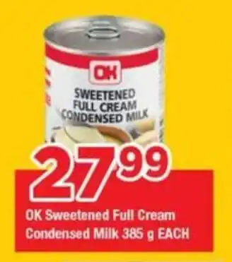 OK Foods OK Sweetened Full Cream Condensed Milk offer