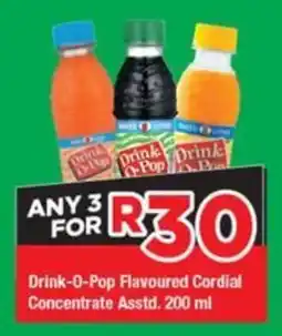 OK Foods Drink-O-Pop Flavoured Cordial Concentrate Asstd. offer
