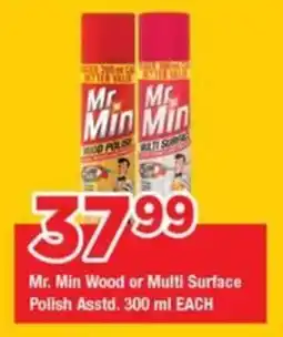 OK Foods Mr. Min Wood or Multi Surface Polish Asstd. offer