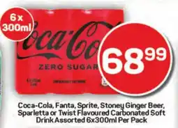 Pick n Pay Coca-Cola, Fanta, Sprite, Stoney Ginger Beer, Sparletta or Twist Flavoured Carbonated Soft Drink Assorted offer