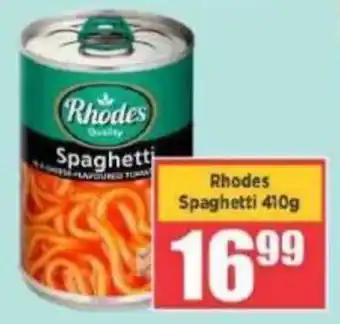 Big Save Rhodes Spaghetti offer