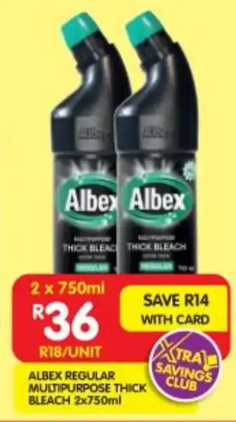 Shoprite Albex regular multipurpose thick bleach offer