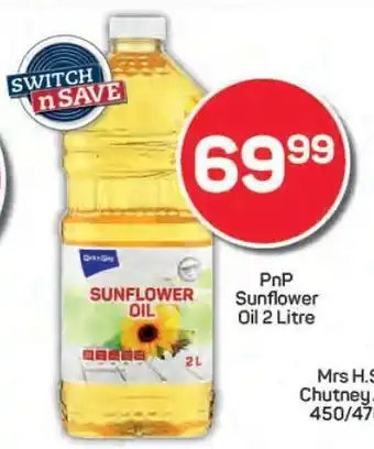 Pick n Pay PnP Sunflower Oil 2 Litre offer