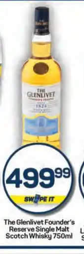 Pick n Pay The Glenlivet Founder's Reserve Single Malt Scotch Whisky 750ml offer