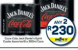Pick n Pay Coca-Cola Jack Daniel's Spirit Cooler Assorted 6 x 300ml Cans offer