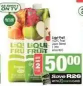 Spar Liqui Fruit 100 % Fruit Juice Blend offer
