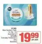 Spar Lil-lets Maxi Sanitary Pads offer