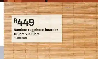 Leroy Merlin Bamboo rug choco boarder 160cm x 230cm offer