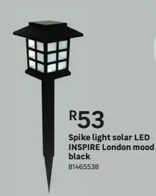 Leroy Merlin Spike light solar led inspire london mood black offer