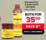 PEP Dermasul Hair & Scalp Cream + Shampoo 100g+200ml-For Both offer