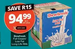 Checkers Dewfresh Low Fat Milk offer