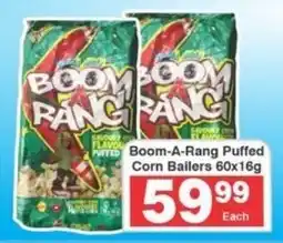 Frontline Boom-A-Rang Puffed Corn Bailers offer