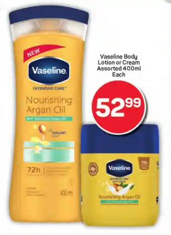 Pick n Pay Vaseline Body Lotion or Cream Assorted offer
