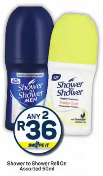Pick n Pay Shower to Shower Roll On Assorted offer