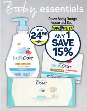 Pick n Pay Dove Baby Range Assorted offer