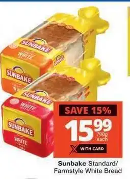 Checkers Sunbake Standard/Farmstyle White Bread offer