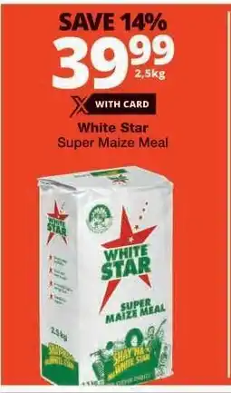Checkers WHITE STAR SUPER MAIZE MEAL offer