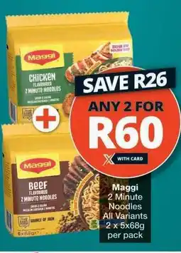 Checkers MAGGI 2 MINUTE NOODLES offer
