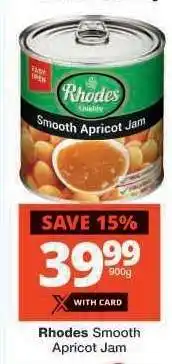 Checkers Rhodes Smooth Apricot Jam offer
