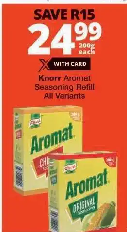 Checkers KNORR AROMAT SEASONING REFILL offer