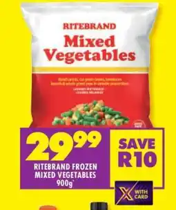 Shoprite RITEBRAND FROZEN MIXED VEGETABLES 900g offer