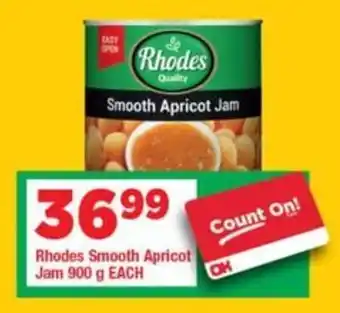 OK Grocer Rhodes Smooth Apricot Jam offer