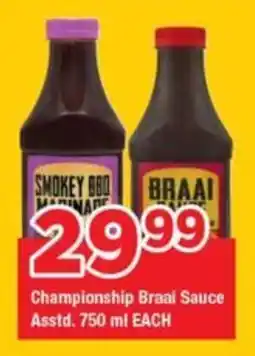OK Grocer Championship Braai Sauce Asstd. offer