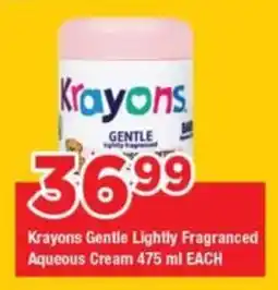OK Grocer Krayons Gentle Lightly Fragranced Aqueous Cream offer