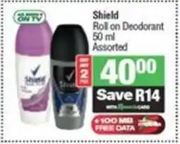 Spar Shield Roll on Deodorant Assorted offer