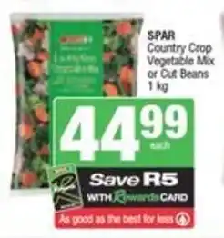 Spar SPAR Country Crop Vegetable Mix or Cut Beans offer