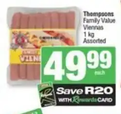 Spar Thompsons Family Value Viennas Assorted offer