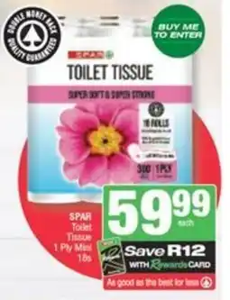 Spar SPAR Toilet Tissue 1 Ply Mini offer