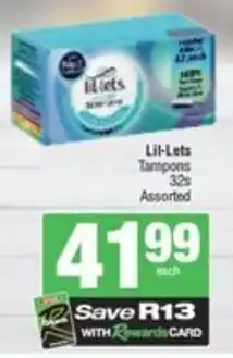 Spar Lil-Lets Tampons Assorted offer