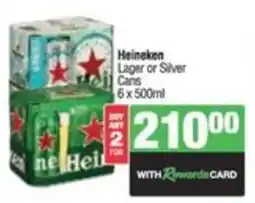 Spar Heineken Lager or Silver Cans offer