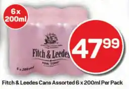 Pick n Pay Liquor Fitch & Leedes Cans Assorted offer