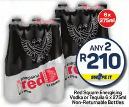 Pick n Pay Liquor Red Square Energising Vodka or Tequila Non-Returnable Bottles offer