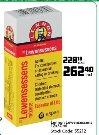 Africa Cash and Carry Lennon Lewensessens 12x50ml offer