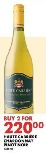 Woolworths Haute cabrière chardonnay pinot noir offer