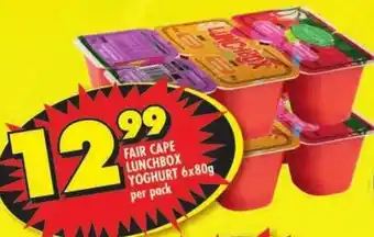 Shoprite Fair cape lunchbox yoghurt offer