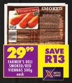 Shoprite Farmer's deli smoked/red viennas offer