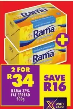 Shoprite Rama 37% fat spread offer