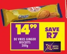 Shoprite De vries ginger biscuits offer