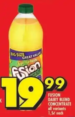 Shoprite Fusion dairy blend concentrate all variants offer